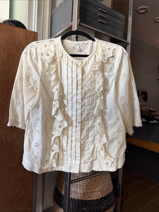J. Crew Tops - J Crew Eyelet Lace Top